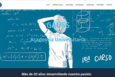Gestión de RRSS, Campañas online y Mejoras Web para Academia Gauss